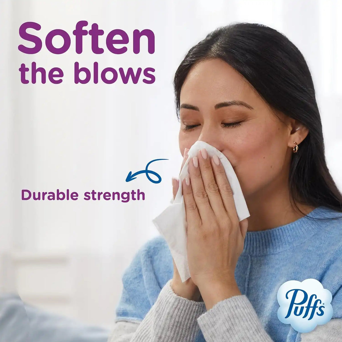 Puffs Ultra Soft Non-Lotion Facial, 8 Family Boxes, 124 Facial Tissues per box