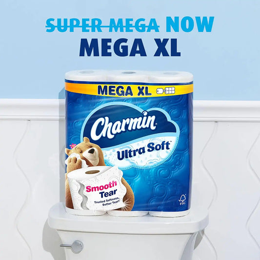 Charmin Ultra Soft Toilet Paper 18 Super Mega Rolls = 108 Regular Rolls