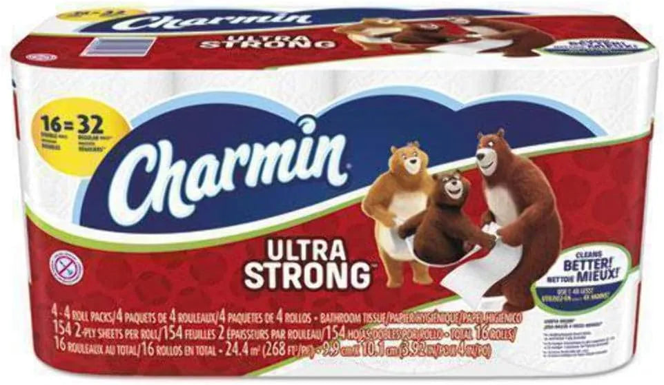 Ultra Strong Bathroom Tissue, 2-Ply, 154 Sheets/Roll, 16 Rolls/Carton