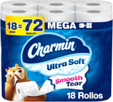 Charmin Ultra Soft Toilet Paper 18 Mega Rolls, 224 Sheets Per Roll