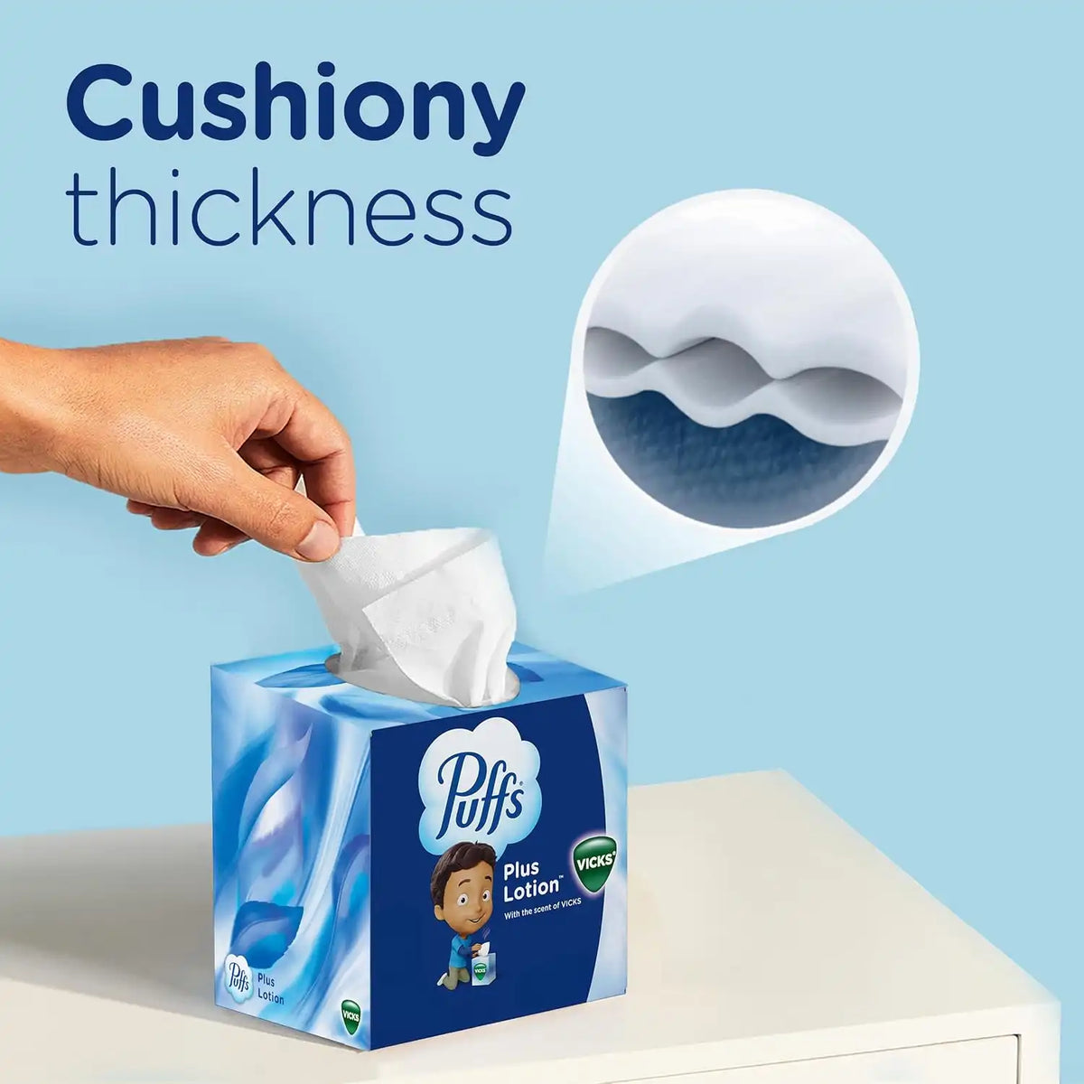 Puffs Plus Lotion with Vicks Facial Tissues, 24 Cubes, 48 Tissues per Box (1152 Tissues Total)