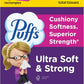 Puffs Ultra Soft Non-Lotion Facial, 8 Family Boxes, 124 Facial Tissues per box