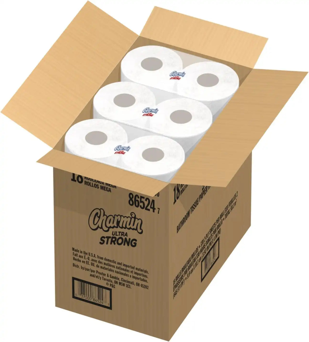 Charmin Ultra Strong Toilet Paper (3 Packs Of 6 Mega Rolls)