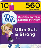 Puffs Ultra Soft Non-Lotion Tissues, 10 Cubes, 56 Tissues Per Box (560 Tissues Total)