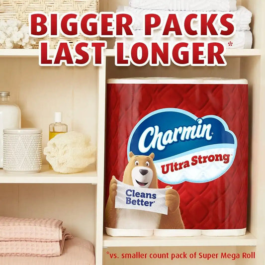 Charmin Ultra Strong Toilet Paper 12 Mega XL Rolls, 363 Sheets Per Roll (Packaging May Vary)