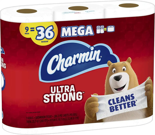 Charmin Ultra Strong Toilet Paper 9 Mega Roll