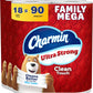 Charmin Ultra Strong Toilet Paper 18 Family Mega Rolls, 308 Sheets Per Roll