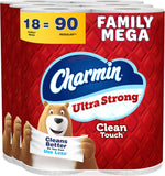 Charmin Ultra Strong Toilet Paper 18 Family Mega Rolls, 308 Sheets Per Roll