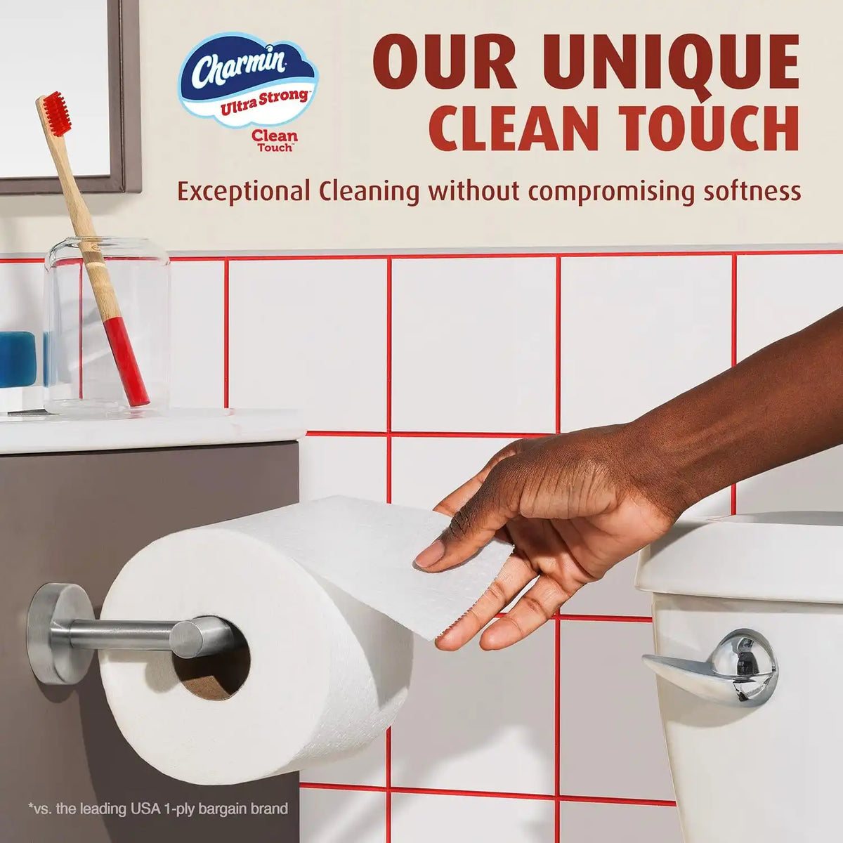 Charmin Ultra Strong Clean Touch Toilet Paper, 24 Family Mega Rolls = 123 Regular Rolls