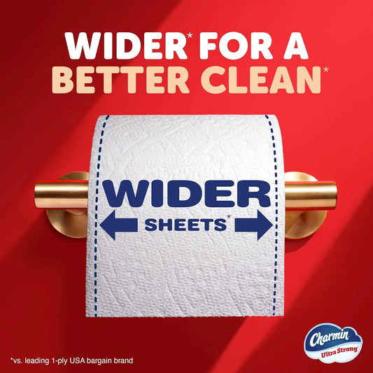 Charmin Toilet Paper Ultra Strong, 9 Mega XL Rolls = 54 Regular Rolls, 2-ply Bath Tissue