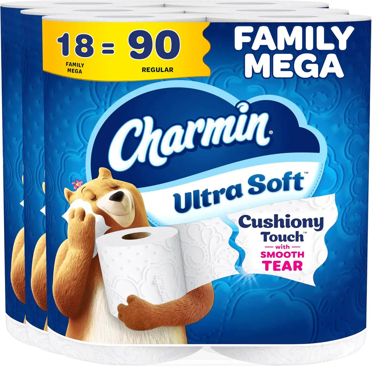 Charmin Ultra Soft Toilet Paper Family Mega Roll, 18 Count (Packaging May Vary)