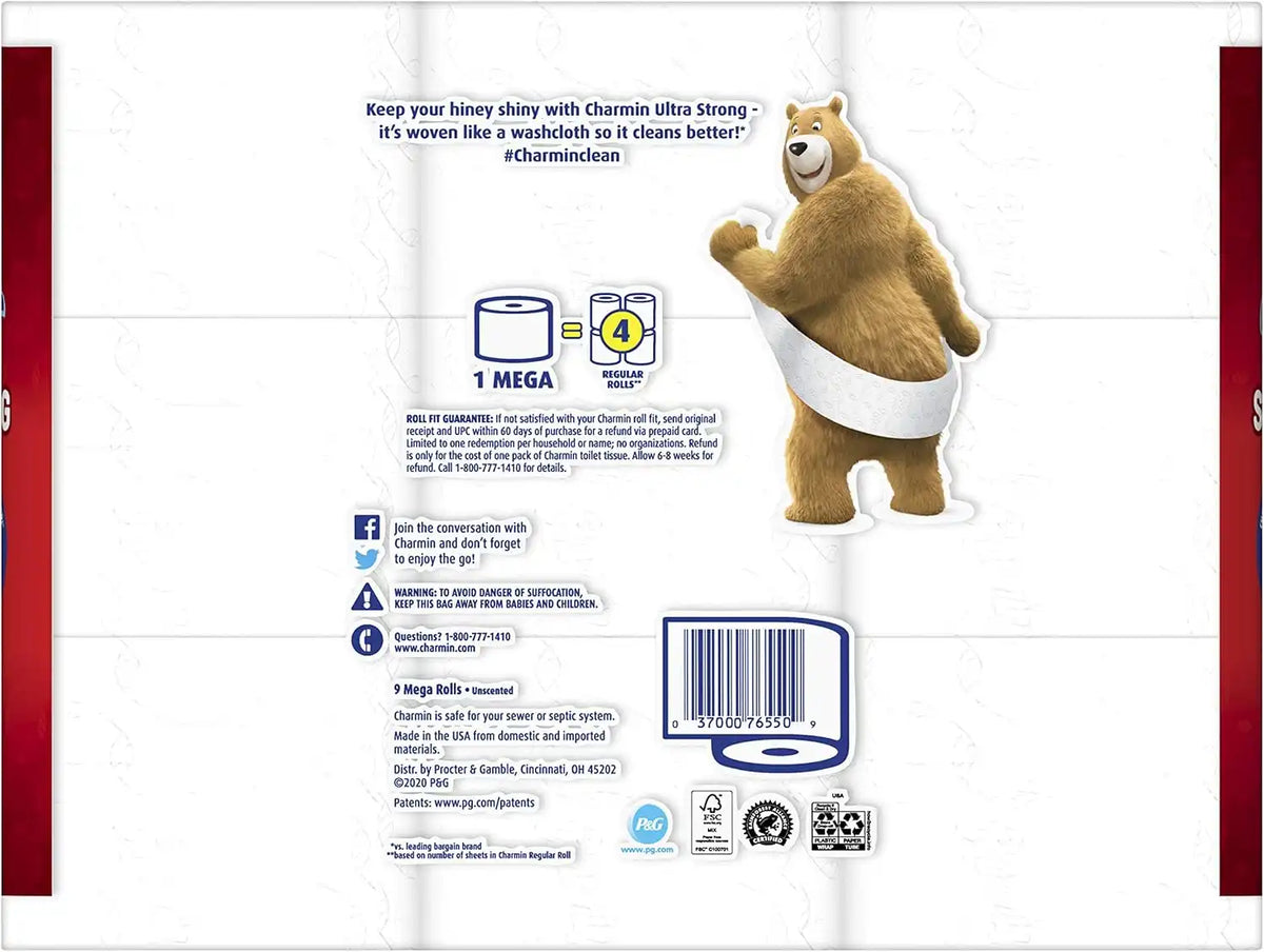 Charmin Ultra Strong Toilet Paper 9 Mega Roll