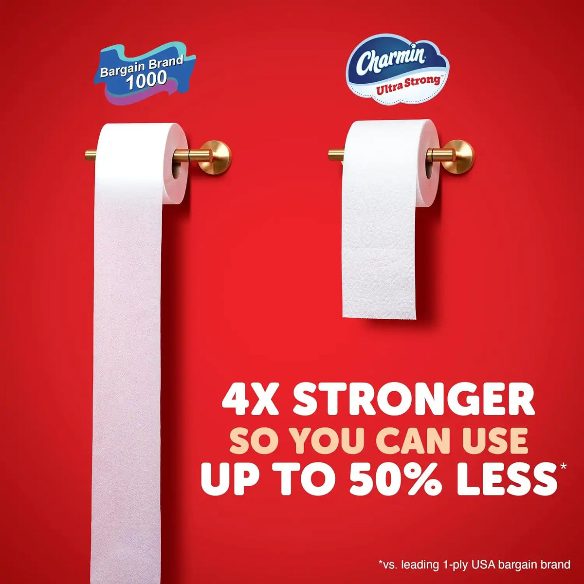 Charmin Toilet Paper Ultra Strong, 12 Mega XL Rolls = 72 Regular Rolls, 2-ply Bath Tissue