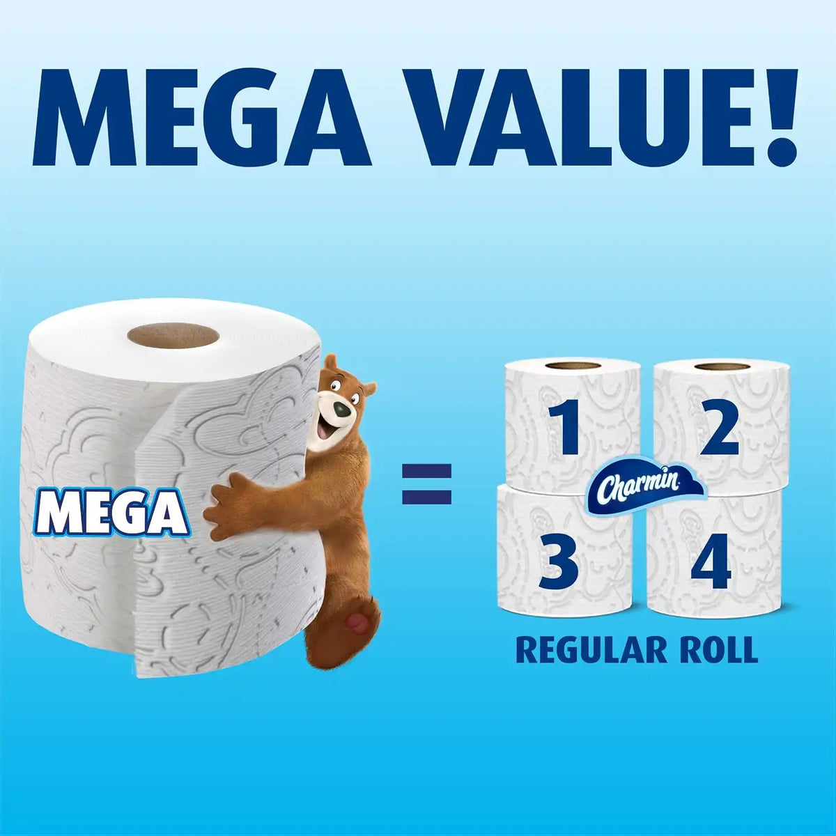 Charmin Ultra Soft Toilet Paper, 9 Mega Rolls Bath Tissue = 36 Regular Rolls