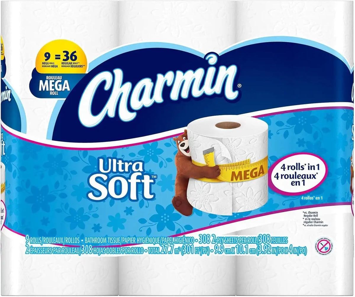 Charmin Ultra Soft Toilet Paper - Mega Roll - 9 pk