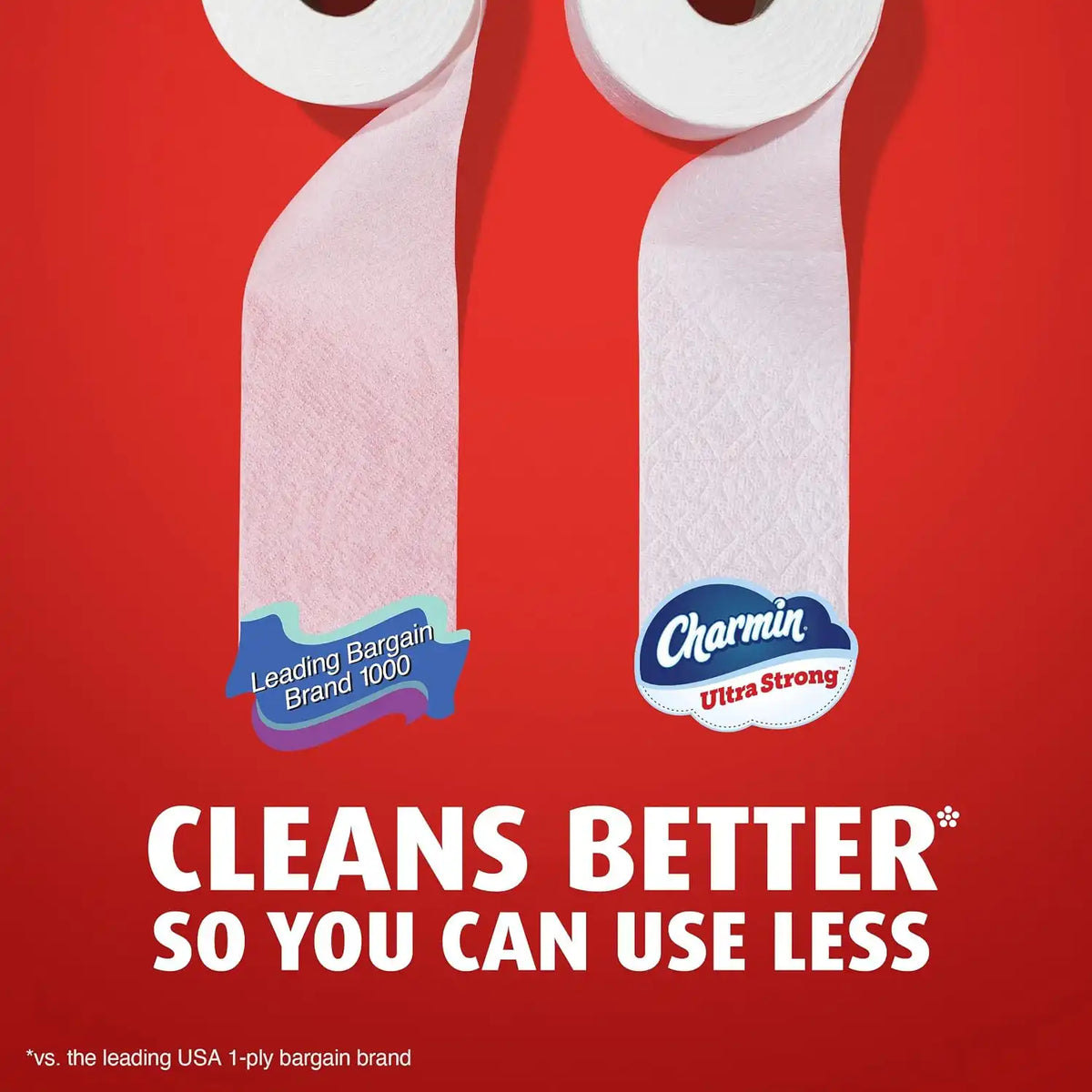 Charmin Toilet Paper Ultra Strong, 9 Mega XL Rolls = 54 Regular Rolls, 2-ply Bath Tissue