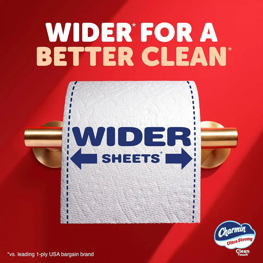 Charmin Ultra Strong Clean Touch Toilet Paper, 30 Family Mega Rolls = 153 Regular Rolls