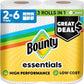 Bounty Essentials Select-A-Size Paper Towels, White, 2 Triple Rolls = 6 Regular Rolls