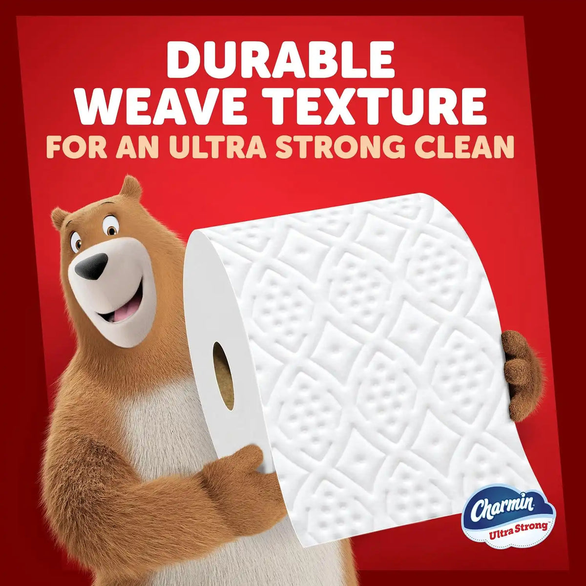 Charmin Toilet Paper Ultra Strong, 12 Mega Rolls = 48 Regular Rolls, 2-ply Bath Tissue