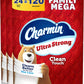 Charmin Ultra Strong Clean Touch Toilet Paper, 24 Family Mega Rolls = 123 Regular Rolls