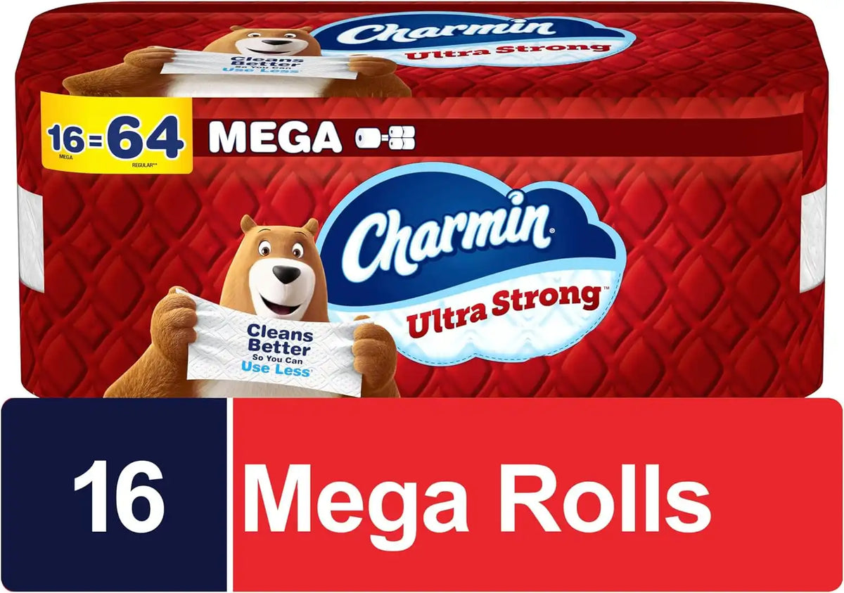 Charmin Ultra Strong Toilet Paper 16 Mega Rolls, 220 Sheets Per Roll