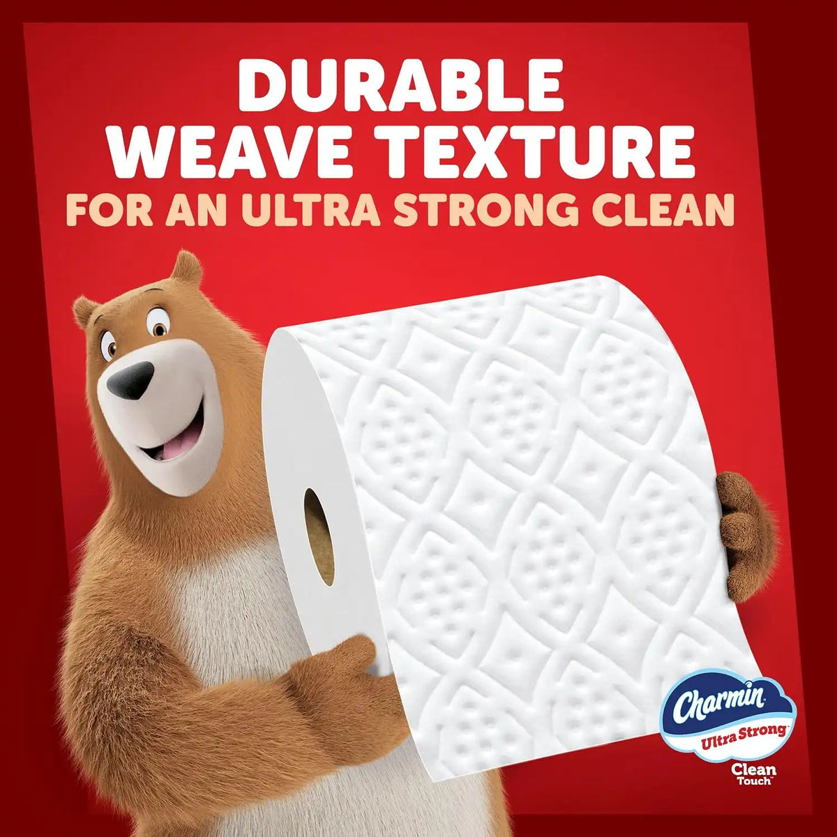 Charmin Toilet Paper Ultra Strong, 12 Mega Rolls = 48 Regular Rolls, 2-ply Bath Tissue