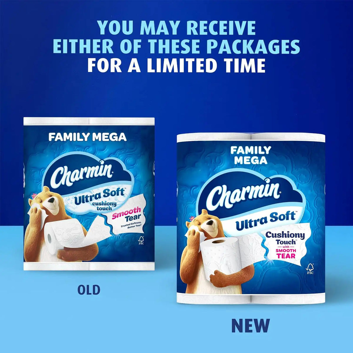 Charmin Ultra Soft Cushiony Touch Toilet Paper, 30 Family Mega Rolls = 153 Regular Rolls