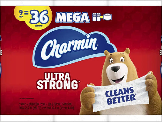Charmin Ultra Strong Toilet Paper 9 Mega Roll