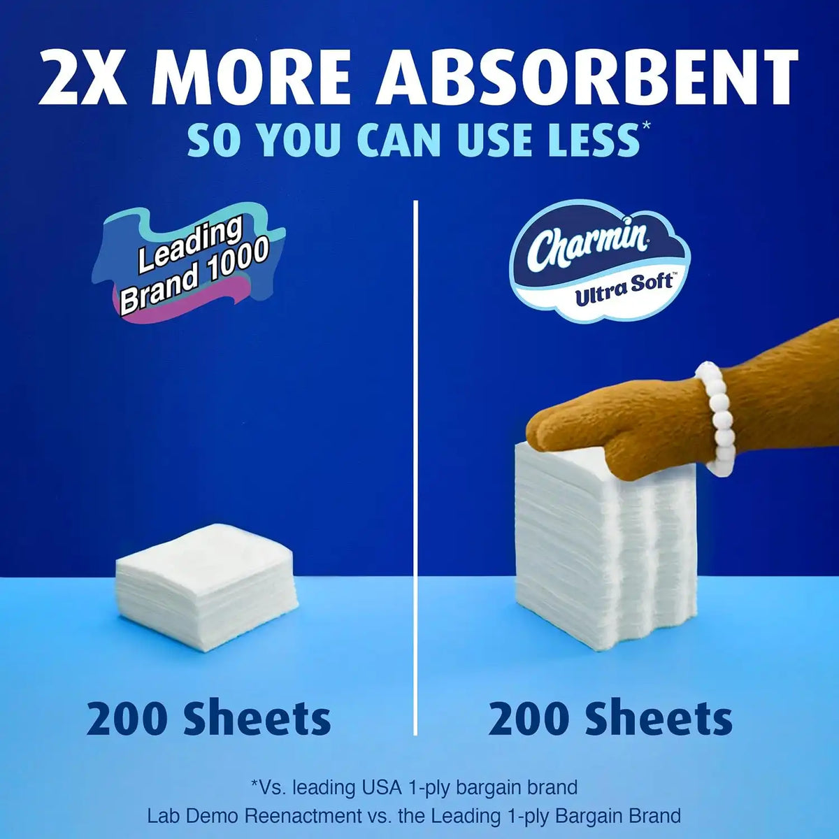 Charmin Ultra Soft Toilet Paper, 9 Mega XL Rolls = 54 Regular Rolls, 2-ply Bath Tissue