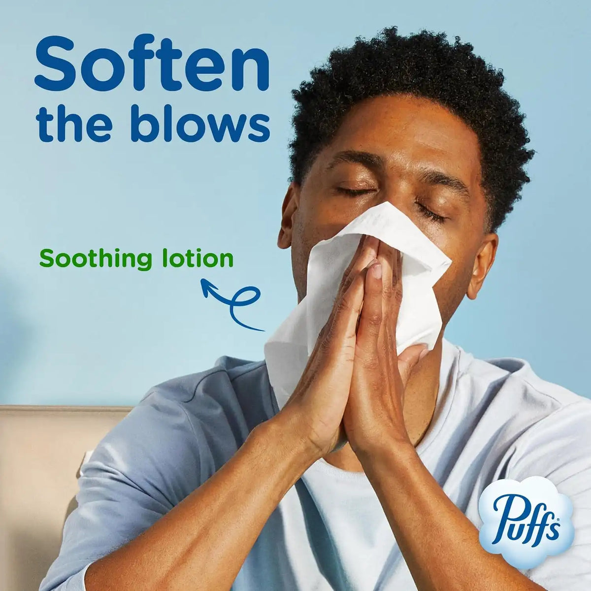 Puffs Facial Tissue Plus Lotion, Mega Cube Box, 72 Tissues Per Box, 6 Count