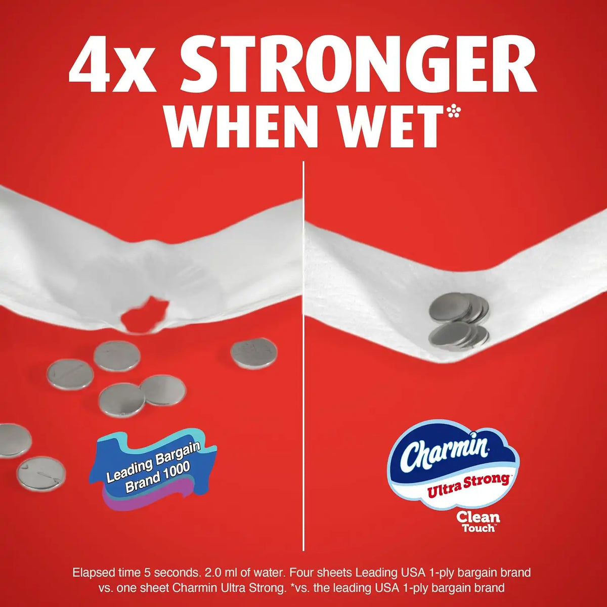 Charmin Ultra Strong Toilet Paper 18 Family Mega Rolls, 308 Sheets Per Roll