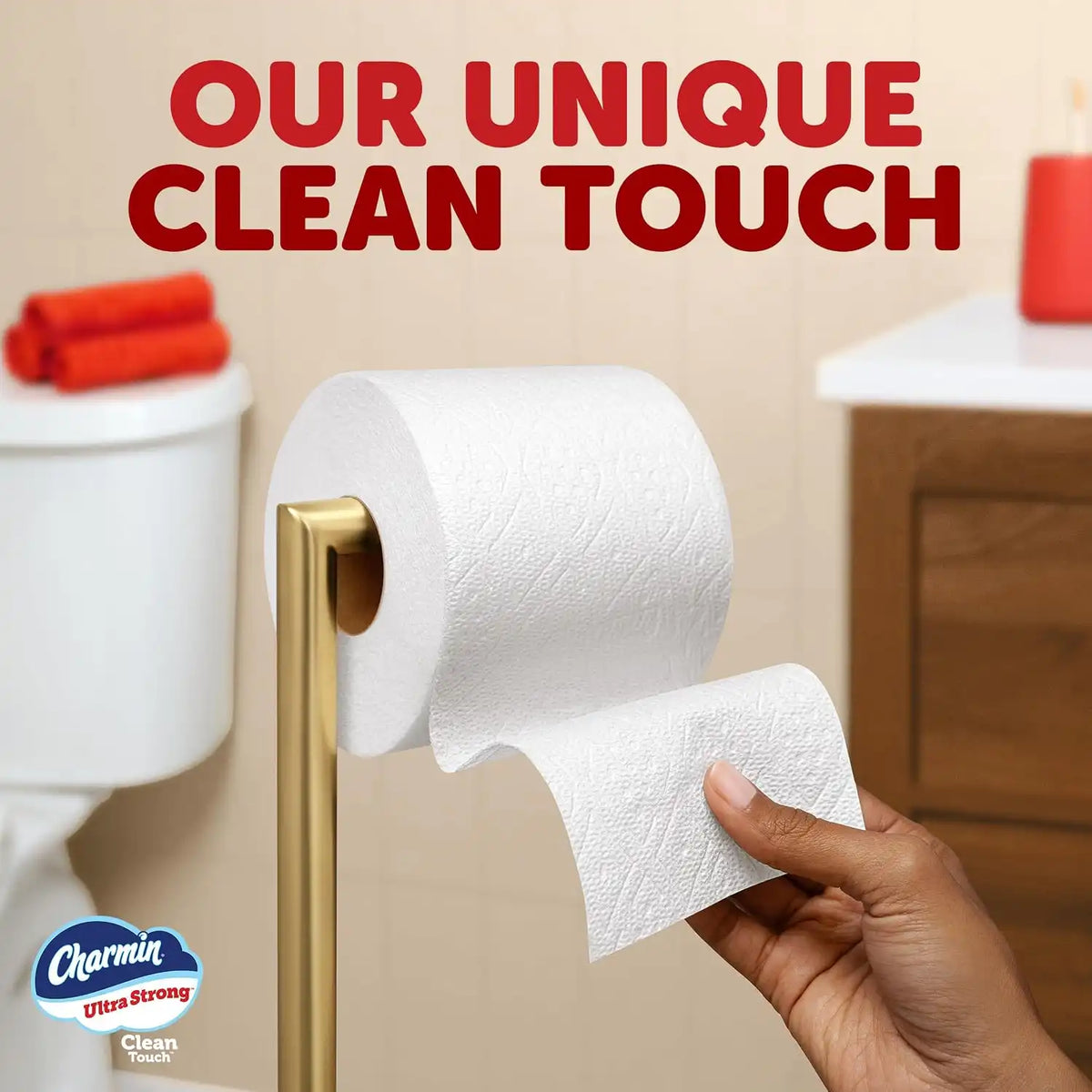 Charmin Ultra Strong Clean Touch Toilet Paper, 30 Family Mega Rolls = 153 Regular Rolls