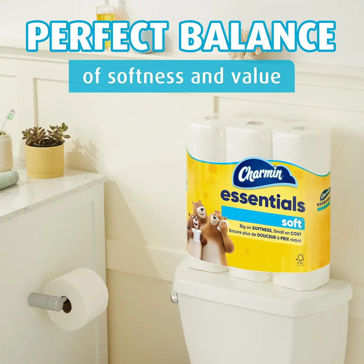 Charmin Essentials Soft Toilet Paper Mega Rolls, 6 Rolls (330 Sheets) (Pack of 3)