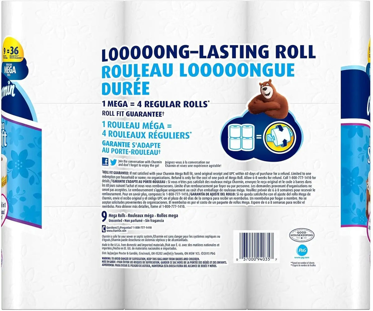 Charmin Ultra Soft Toilet Paper - Mega Roll - 9 pk